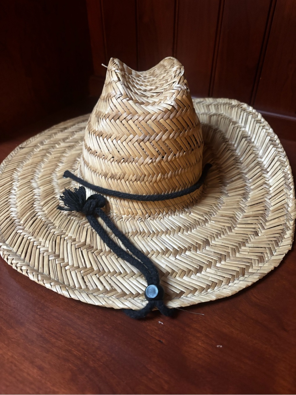 Urban Pipeline wide-brim straw lifeguard hat